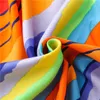 Mode Luxe Merk Kleurrijke Wave Stripe Tassel Viscose Sjaal Dames Print Sjaals en Wraps Pashmina Stole Moslim Hijab 180 * 90cm