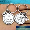 Crianças chaveiro para minha filha filho letras keychain diy bolsa keyring carro acessórios família crianças de aço inoxidável jóias presentes