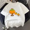 Camiseta feminina camiseta feminina harajuku engraçado desenho animado camise