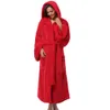 Venda Mulheres Quentes Longo Robe Bandage Kimono Bathrobe Espessura Banho Coral Camisola Térmica Negócios Negligee Inverno Feminino Loungewear D30 210924