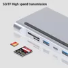 12-in-1 Type-C HUB 4K station dual HD RJ45 Gigabit Lan PD Docking station per laptop di alta qualità