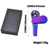 Rainbow Smoking Pipes Metal Magnet Zinc Alloy Magnetic 97mm Length 22mm diameter Tobacco Pipe Gift Box package ZYY979