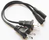 USA 2Pin Male Plug to IEC 320 C7 Socket Cord For Digital Camera, Nema 1-15P Travel Power Cable/4PCS