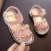 Sandálias crianças crianças meninas bebê verão princesa sapatos anti-escorregadio moda criança rebite