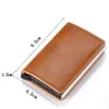 Storage Bags Man Women Smart Wallet Anti-magnetic Automatic -up Aluminum Alloy Card Holder Bank ID Cards Coin Pouch Case Bag