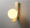 Creative Copper Sconce Wall Light Fixture Decoration Glass Ball Lamp Home Indoor Moder Lighting Bedroom/living Room