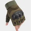 Gants tactiques à jointures dures, sans doigts, pour vélo, tir, Paintball, moteur Airsoft, randonnée, demi-doigt