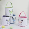 2022 Pasen Rabbit Emmer Feestelijke Bunny Bow Print Mand Festival Eggs Opbergtas Polka Dot Decoratie Gift Tassen Feestartikelen