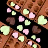 Bakvormen 3D geometrische cakevorm hartvormige siliconen met mini hamer mousse / chocolade cakes vorm voor verjaardag