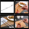 Flatware Kitchen, Dining Bar Home & Garden Drop Delivery 2021 Stainless Steel Crab Tools Picks Lobster Needle Forks Spoons Seafood Accessory