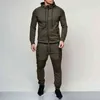 2 sztuki Jesień Running Dressuit Mężczyźni Bluza Sportowa Zestaw Sportowy Siłownia Ubrania Mężczyźni Sport Kostium Szkolenia Szkolenia Sport Wear Outdoor 211109