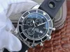 OMF SuperOcean Herie II A7750 Automatic Chronograph Mens Watch A1331216 46mm Black Bezel And Dial Stick Markers Rubber Holes Su2623831