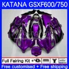 Корпус OEM для Suzuki Katana GSXF 600 750 CC GSXF750 2003 2004 2005 2006 2007 18No.83 GSX750F GSX600F 03-07 GSXF-600 600CC Purple Black 750CC GSXF600 03 04 05 06 07