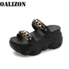 High Heels Flip Flops Summer Popular Women Wedge Chain Sandals Flat Platform Slippers Shoes Open Toe Slippers Casual Shoes