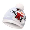 Inverno Caldo Lavorato A Maglia Slouchy Berretti Bambini Natale Chunky Pom Pom Cappello Cartoon Xmas Skull Cap Raindeer Elk Babbo Natale Fiocco di neve Cappello lavorato a maglia Sci Copricapo all'aperto