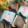 17.5 * 17.5 * 5 cm Volpe Coniglio Orso Talpa 10 Set Candy Cookie Scatola di carta Compleanno Baby Shower Confezione regalo fatta a mano fai da te H1231