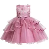 Blomma tjejer klänning 2022 elegant prinsessa klänning spädbarn halloween kostym baby barn klänningar för flicka baby bröllopsfest vestidos 211027