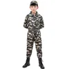 Trajes de Anime Soldado Cosplay Camuflagem Exército Terno Disfarce Tático Fantasia Roupas Traje de Halloween para Crianças Festa Uniforme Militar Equipe Y0913