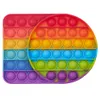 مضحك rainbow تخفيف الضغط لعبة قابل للغسل تململ اللعب الحسية للأطفال الصغار 3-4 الاطفال 5-7 فنجر السيليكون دفع البوب ​​الإجهاد الإغاثة الكبار الأطفال الهدايا