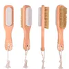 2 in 1 cleaning brushes Natural Body or Foot Exfoliating Brush Double Side with Nature Pumice Stone Soft Bristle Brush