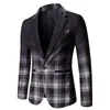 남성용 재킷 2021 망 슈트 자켓 슬림 피트 블레이저 가을 겨울 따뜻한 프린트 공식 블라우스 긴 소매 남성 탑 코트 패션 # 40