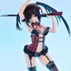 Anime Game Character Tokisaki Kuzou Action Model Figure Hand-made Toy Black Red Lace Suit Model Room Decoration Sticker G0911273s