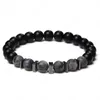 Fashion Natural stone Black Onyx beads Bracelets Hematite Spacer Malachites Howlites Turquoises bead charm male Bracelet