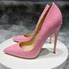 Moda 2022 Różowe drukowane damskie buty szczotki Ekremalnie wysokie obcasy szykowne sukienki damskie sukienki na spiczaste palenie stóp rozmiar 33-45