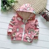 Kids Clothes Boys Jackets Children Hooded Zipper Windbreaker Baby Cartoon Dinosaur Coat Infant Hoodies Sweatshirt 211204