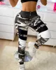 Women Fashion Casual Camouflage print Pants Trousers Cargo Autumn 210925