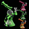 8 polegadas tubos de água Bongo Bodbler Bubbler Fumar Tubos Dab Rig Rig Rigs Glass Bongs Calor Solar Cigarro Suporte Tabaco