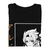 Albedo Genshin Etki Tshirt Erkekler Kısa Kollu Baskı Tişört Serin Anime Oyunu T-Shirt Pamuk Street Giyim Moda Tees Mal Y0901