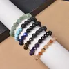 Faceted Natural Stone Tree of Life Bracelet Braid Adjustable Tiger Eye Agate Crystal Yoga Bracelets Bangle Cuff for Women Men Fashion Jewelry Will and Sandy