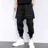 2021 Pantaloni da uomo neri Elastico in vita Streetwear Pantaloni sportivi Hip Hop punk Pantaloni casual Pantaloni da jogging Y0927