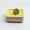 Roken Accessoires Kleurrijke Vierkante Draagbare Plastic Mini Preroll Scroll Roll Tray Houder Droge Kruid Tobacco Grinder Smok Plaat Heetste Cake XHH21-408