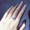 Clear CZ Diamond Princess Wish Ring Set Brand Original Box for P 925 Sterling Silver Women Girls Wedding Crown Rings9892963