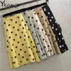 Shinny silk Chic Polka Dot Skirt Women Long Summer White Skirts Black Office Ladies Formal Clothes Faldas Largas De Fiesta 210421