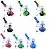 Mikroskop Design Glas Bong mit 14mm Schüssel 8" Mini Bongs Rauchpfeife Filter Bubbler Silikon Wasserpfeifen mit Geschenkbox Verpackung