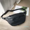 Empreinte bolsa de cintura de couro preto branco super qualidade flor impressa couro macio clássico moda feminina estilo de rua legal bumbag281p