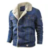 Men's Jackets 2022 Winter Men Denim Jacket Mens Fashion Casual Jeans Man Warm Thick Coat Male Fur Collar Bomber Coats Outerwear