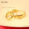 Wedding Rings Classic Bands Anniversary Gold Plated Jewelry Engagement Tungsten för par Engerar ditt namn 4mm/6mm/8mm