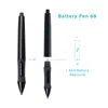 Huion Pen68 Tabletki graficzne Cyfrowy ekran dotykowy Stylus Pióro baterii Czarny - P68