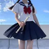 Skirts Cool Cosplay Costumes Anime Japanese School Girls Uniform Suit Full Set Shirt+Skirt+Stockings+Tie