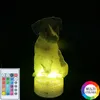Luce notturna 3D LED JACK RUSSELL CUPPY Nightlight Nightlight Acrilic Pet Dog Lamp DECORAZIONE DA LAVA Base con colori illusioni Bluetooth Bluetooth Spe6347395