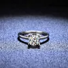 Sterling Sier Mosan's Drill Fashion Woman1ct Ring Dezelfde paragraaf van HW D-kleur Mosan Diamond