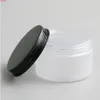 120g Pusty Frost Pet Cream Słoik 4oz Makijaż plastikowa butelka śmietany z aluminiową Cap Cosmetic Container PackgingGoodGood