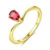 gelbgold rubin saphir ring