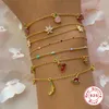 Canner Delicate Zirconia Fruit Armband met Druif Hangers 100% Real 925 Sterling Zilver 2021 Zomer Trend Vrouwen Fijne Sieraden