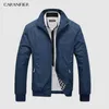 Caranfier Standart ABD Boyutu Rahat Ceket Erkekler İlkbahar Sonbahar Giyim Mandarin Spor Erkek Mens Ceketler Erkek Mont XS-5XL X0621