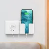 Lazy Mobile Phone Charging Hanging Holder Multifunction Wall Mounted Plug Bracket Remote Control Mounted Storage Box 4 Colors